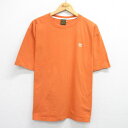 【中古】古着 ティンバーランド 半袖 ビンテージ ヴィンテージTシャツ メンズ 00年代 00s ワンポイントロゴ 大きいサイズ 2L LL ビッグシルエット ゆったり ビッグサイズ オーバーサイズ コットン クルーネック 丸首 オレンジ XLサイズ 中古 | 春夏 夏物 夏服 ヴ