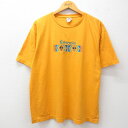 【中古】古着 半袖 ビンテージ ヴィンテージTシャツ メンズ 00年代 00s エチオピア 大きいサイズ 2L LL ビッグシルエット ゆったり ビッグサイズ オーバーサイズ コットン クルーネック 丸首 黄 イエロー XLサイズ 中古 | 春夏 夏物 夏服 ヴィンテージTシャツ メ