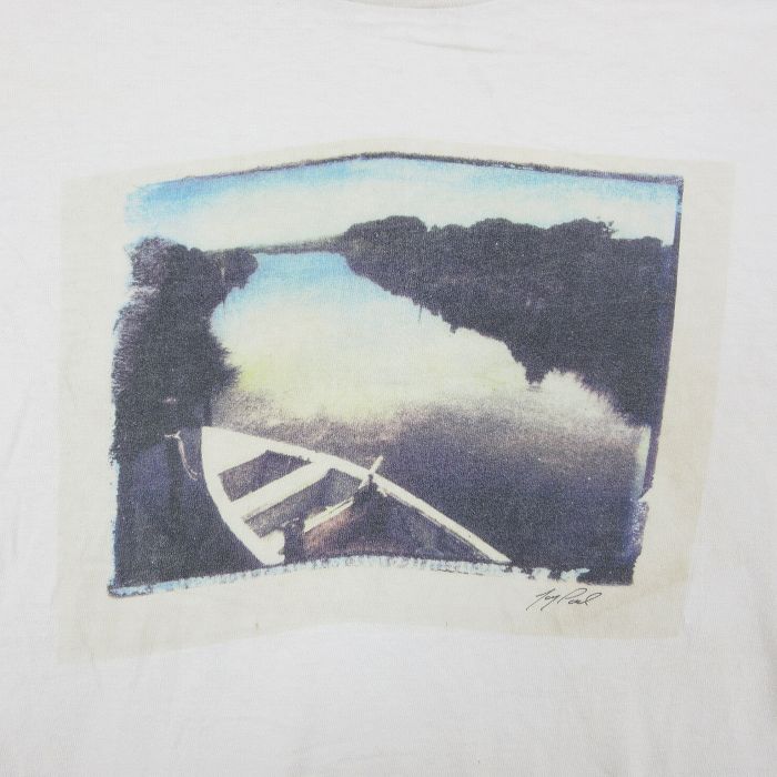 【中古】古着 ヘインズ 00s ヴィンテージTシャツ メンズ XLサイズ 白 Hanes コットン クルーネック 夏物 アメカジ ストリート カジュアル きれいめ レトロ オールド 5OF