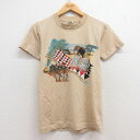 【中古】古着 DEE CEE 半袖 ビンテージ ヴィンテージTシャツ メンズ 80年代 80s ゾウ 本 クルーネック 丸首 USA製 アメリカ製 ベージュ カーキ XSサイズ 小さいサイズ 中古 | 春夏 夏物 夏服 ヴィンテージTシャツ メンズファッション カットソー ティーシャツ テ