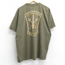 【中古】古着 半袖 ビンテージ ヴィンテージTシャツ メンズ 00年代 00s USCG セキュリティ 大きいサイズ 2L LL ビッグシルエット ゆったり ビッグサイズ オーバーサイズ コットン クルーネック 丸首 濃緑 グリーン XLサイズ 中古 | 春夏 夏物 夏服 ヴィンテージT(4)