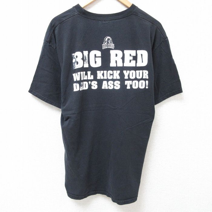 【中古】古着 半袖 ビンテージ ヴィンテージTシャツ メンズ 00年代 00s BIG RED コットン クルーネック 丸首 黒 ブラック Lサイズ 中古 | 春夏 夏物 夏服 ヴィンテージTシャツ メンズファッション カットソー ティーシャツ ティシャツ メンズTシャツ 半袖Tシャツ