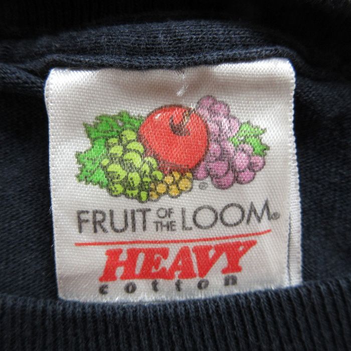 【中古】古着 フルーツオブザルーム半袖 ビンテージ ヴィンテージTシャツ メンズ 00年代 00s バーモント コットン クルーネック 丸首 黒 ブラック Mサイズ 中古 半袖 | 春夏 夏物 夏服 ヴィンテージTシャツ メンズファッション カットソー ティーシャツ ティシャ 5OF