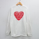 【中古】古着 長袖 ビンテージ ヴィンテージTシャツ メンズ 00年代 00s WCA Heart Center コットン クルーネック 丸首 白 ホワイト XLサイズ 中古 | 春夏 春物 春服 秋冬 秋物 秋服 メンズファッション ロンT カットソー ロンティー ロングT ロングTシャツ ロング