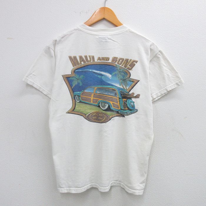 【中古】古着 半袖 ビンテージ ヴィンテージTシャツ メンズ 00年代 00s 車 コットン クルーネック 丸首 USA製 アメリカ製 白 ホワイト 【spe】 Lサイズ 中古 | 春夏 夏物 夏服 メンズファッション カットソー ティーシャツ ティシャツ メンズTシャツ 半袖Tシャツ 2OF
