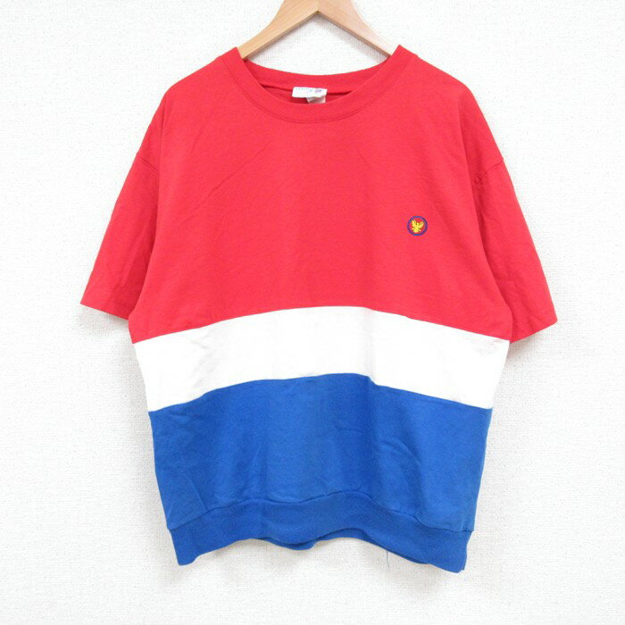 【中古】古着 半袖 ビンテージ ヴィンテージTシャツ メンズ 90年代 90s マルチカラー USA製 アメリカ製 クルーネック 丸首 赤 レッド XLサイズ 中古 | 春夏 夏物 夏服 ヴィンテージTシャツ メンズファッション カットソー ティーシャツ ティシャツ メンズTシャツ 2OF(4.0)