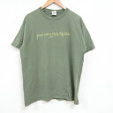 【中古】古着 半袖 ビンテージ ヴィンテージTシャツ メンズ 00年代 00s give コットン クルーネック 丸首 薄緑 グリーン Mサイズ 中古 | 春夏 夏物 夏服 ヴィンテージTシャツ メンズファッション カットソー ティーシャツ ティシャツ メンズTシャツ 半袖Tシャツ