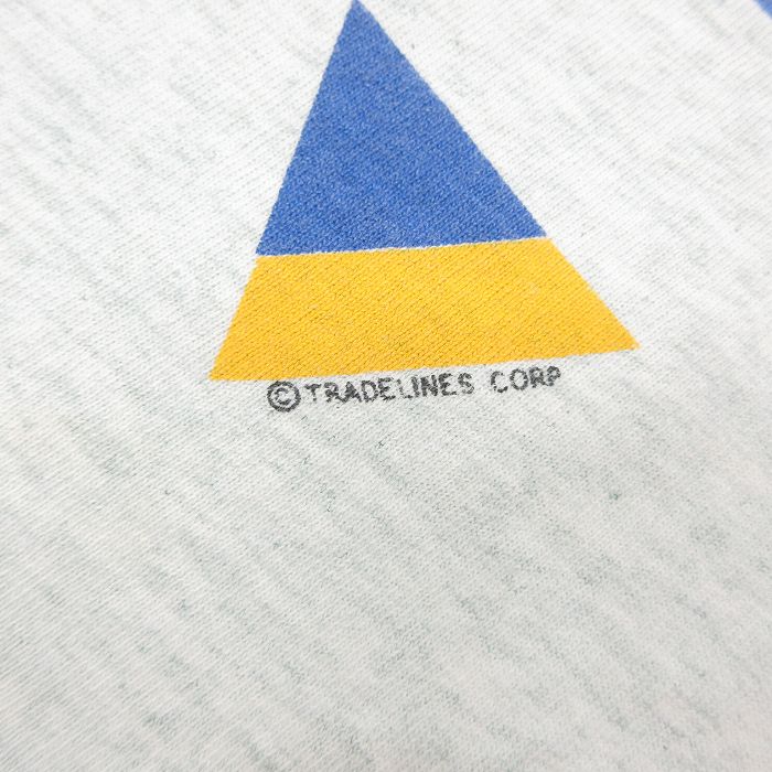 【中古】古着 フルーツオブザルーム 半袖 ビンテージ ヴィンテージTシャツ メンズ 90年代 90s ST THOMAS クルーネック 丸首 USA製 アメリカ製 薄グレー 霜降り Lサイズ 中古 | 春夏 夏物 夏服 ヴィンテージTシャツ メンズファッション カットソー ティーシャツ テ 5OF