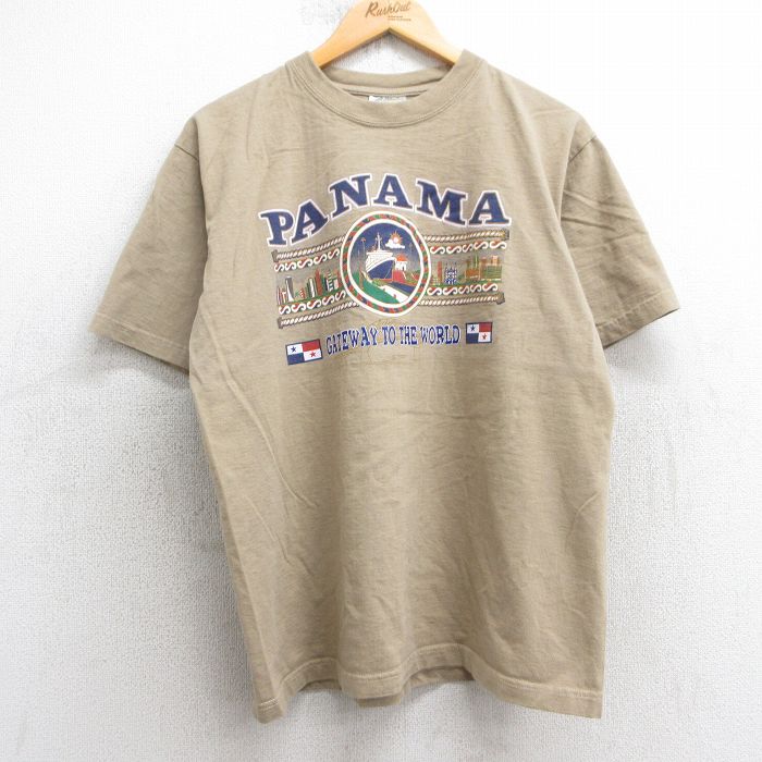 【中古】古着 半袖 ビンテージ ヴィンテージTシャツ メンズ 00年代 00s パナマ コットン クルーネック ..