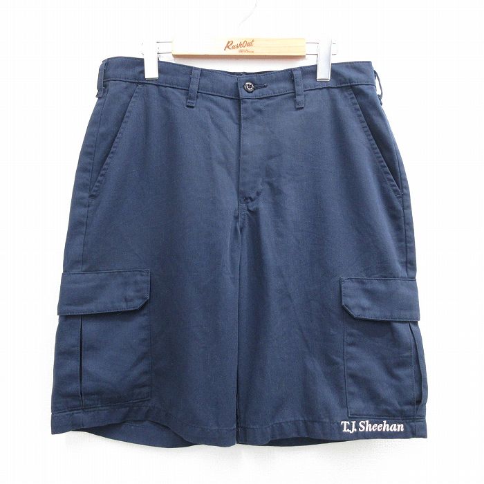 樂天商城 - 【中古】古着 レッドキャップ ショート カーゴ ワークパンツ ショーツ メンズ 紺 ネイビー W32 中古 ボトムス 短パン ショーパン | 春夏 春物 春服 夏物 夏服 半ズボン カジュアル メンズファッション ファッション おしゃれ
