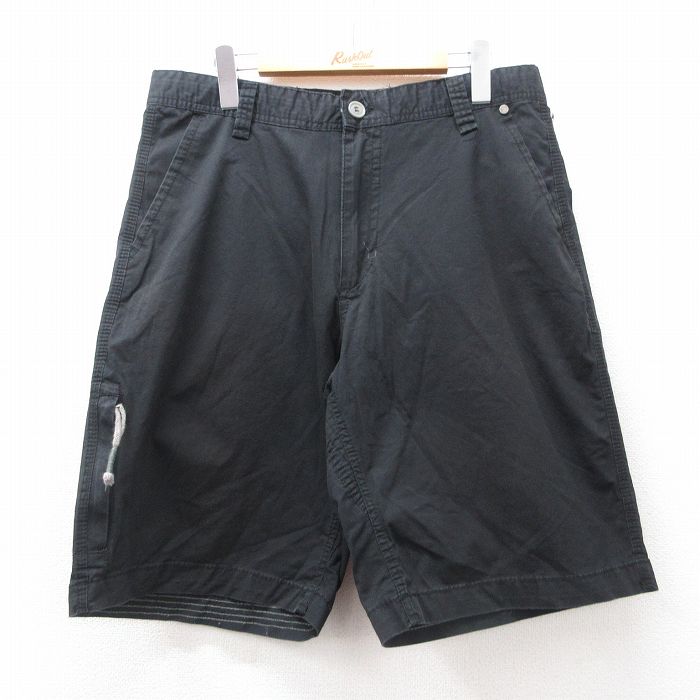 【中古】古着 ショートパンツ ショーツ メンズ 黒 ブラック W33 中古 ボトムス 短パン ショーパン ハーフ | 春夏 春物 春服 夏物 夏服 半ズボン カジュアル メンズファッション ファッション おしゃれ 5OF