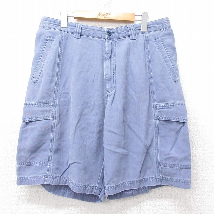 【中古】古着 トミーバハマ ショート カーゴパンツ ショーツ メンズ 薄紺系 ネイビー W35 中古 ボトムス 短パン ショーパン | 春夏 春物 春服 夏物 夏服 半ズボン カジュアル メンズファッション ファッション おしゃれ