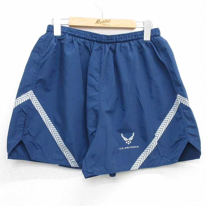 【中古】古着 ショート ミリタリー トレーニングパンツ ショーツ メンズ 00年代 00s USエアフォース リフレクター USA製 アメリカ製 紺他 ネイビー W32 中古 ボトムス 短パン ショーパン | 春夏 春物 春服 夏物 夏服 半ズボン カジュアル メンズファッション ファ 2OF