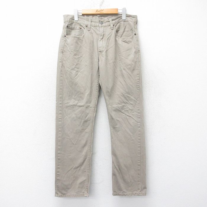 【中古】古着 リーバイス Levis 559パンツ メンズ コットン ベージュ カーキ デニム W34 中古 ボトムス ロング | 春夏 春物 春服 秋冬 秋物 秋服 長ズボン カジュアル メンズファッション ファッション おしゃれ