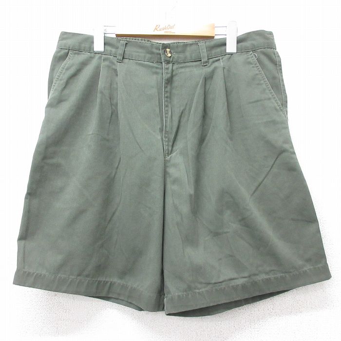 【中古】古着 ピューリタン ショートパンツ ショーツ メンズ 00年代 00s 緑 グリーン W35 中古 ボトムス 短パン ショーパン ハーフ | 春夏 春物 春服 夏物 夏服 半ズボン カジュアル メンズファッション ファッション おしゃれ