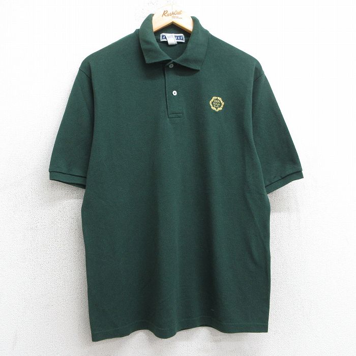 樂天商城 - 【中古】古着 ジャージーズ 半袖 ポロシャツ メンズ 00年代 00s OAK HILL 鹿の子 緑 グリーン Lサイズ 中古 トップス | 春夏 春物 春服 夏物 夏服 カジュアルシャツ メンズファッション 半袖シャツ おしゃれ カジュアル