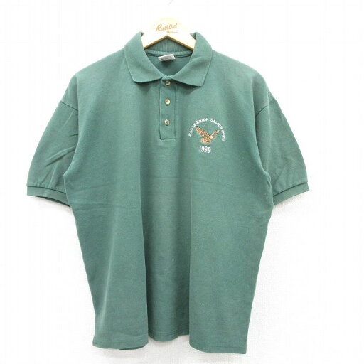【中古】古着 半袖 ポロシャツ メンズ 90年代 90s EAGLE 鹿の子 コットン 緑 グリーン XLサイズ 中古 トップス | 春夏 春物 春服 夏物 夏服 カジュアルシャツ メンズファッション 半袖シャツ おしゃれ カジュアル 【中古】古着 半袖 ポロシャツ メンズ 90年代 90s EAGLE 鹿の子 コットン 緑 グリーン XLサイズ 中古 トップス | 春夏 春物 春服 夏物 夏服 カジュアルシャツ メンズファッション 半袖シャツ おしゃれ カジュアル