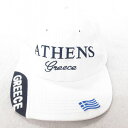 中古 キャップ ATHENS 刺繍 白 ホワイト