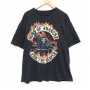 【中古】古着 半袖Tシャツ メンズ ドラマ サンズオブアナーキー サンオブアナーキー 大きいサイズ 2L LL ビッグシルエット ゆったり ビッグサイズ オーバーサイズ コットン クルーネック 丸首 黒 ブラック XLサイズ 中古 | 春夏 夏物 夏服 メンズファッション カ