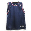 【中古】古着 アディダス adidas ビンテージ ヴィンテージ タンクトップ キッズ ボーイズ 子供服 00年代 00s NBA メッシュ地 クルーネック 丸...
