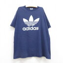 【中古】古着 アディダス adidas 半袖 ビンテージ ヴィンテージTシャツ キッズ ボーイズ 子供服 90年代 90s ビッグロゴ リーフ トレフォイル コ...