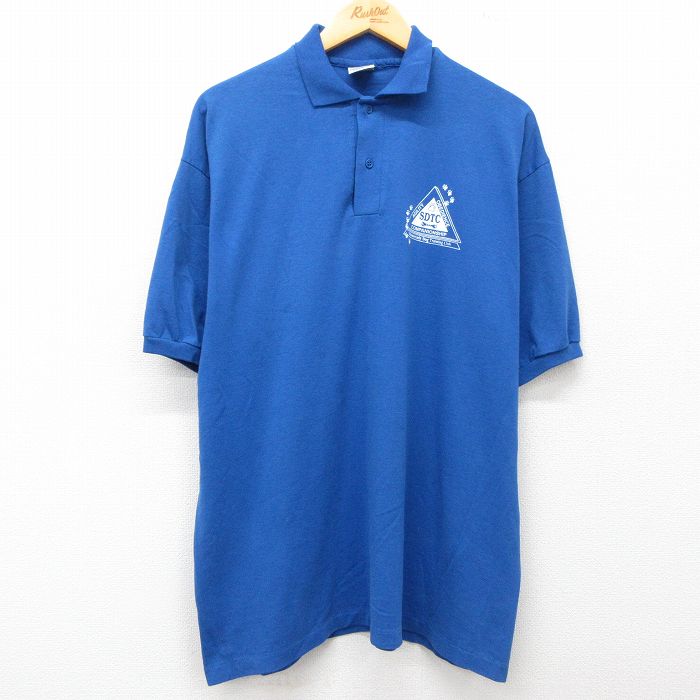 【中古】古着 半袖 ポロシャツ メンズ 00年代 00s SDTC 青...(4.0)
