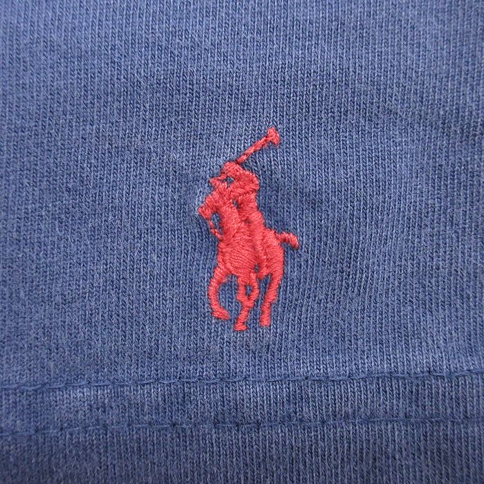 【中古】古着 ラルフローレン 90s ラガーシャツ メンズ 半袖 紺 ネイビー Lサイズ ...