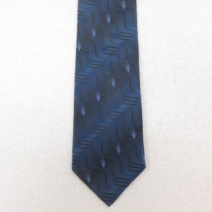 中古 ネクタイ 90年代 90s 総柄 USA製 アメリカ製 紺 ネイビー