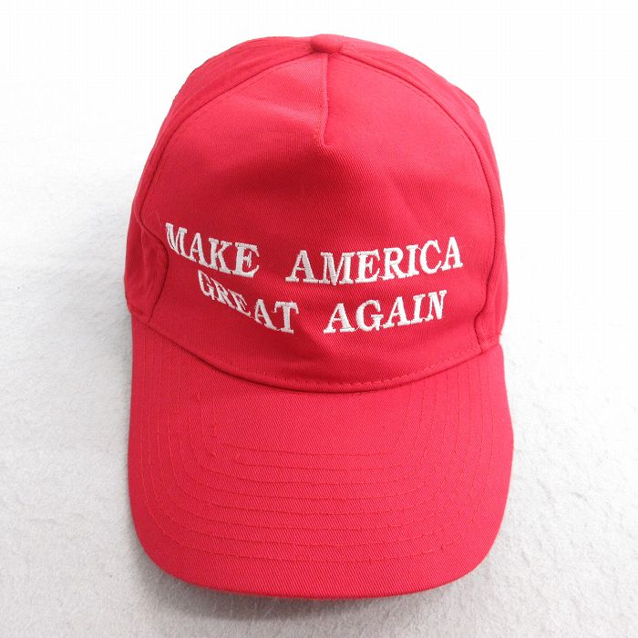 乐天商城 - 中古 キャップ 90年代 90s MAKE AMERICA 刺繍 赤 レッド