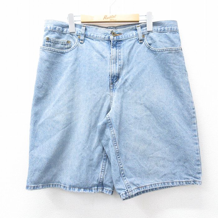 乐天商城 - 【中古】古着 FADED GLORY ショートパンツ ショーツ メンズ 90年代 90s コットン 薄紺 ネイビー デニム W37 中古 ボトムス 短パン ショーパン ハーフ | 春夏 春物 春服 夏物 夏服 半ズボン カジュアル メンズファッション ファッション おしゃれ