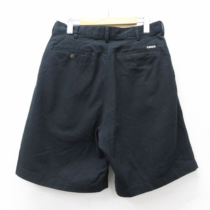 【中古】古着 ショートパンツ ショーツ メンズ Ashworth コットン 黒 ブラック W30 中古 ボトムス 短パン ショーパン ハーフ | 春夏 春物 春服 夏物 夏服 半ズボン カジュアル メンズファッション ファッション おしゃれ