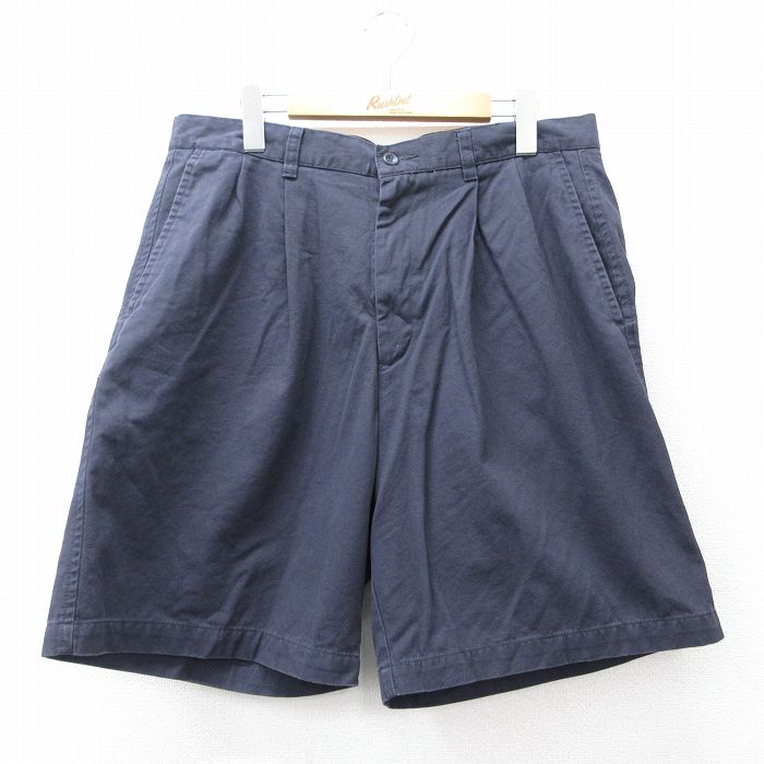 Cotton Pants - 【中古】古着 ドッカーズ ショーツ メンズ W34 紺 コットン ショートパンツ カジュアル ワーク アメカジ ストリート きれいめ ヴィンテージ レトロ オールド 25jul29