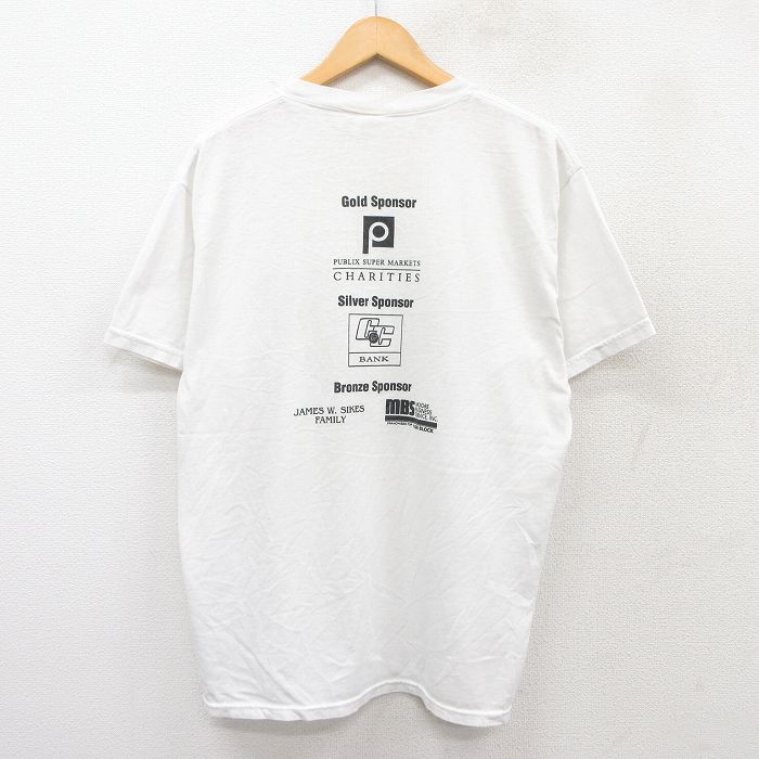 【中古】古着 フルーツオブザルーム 00s Tシャツ メンズ Lサイズ 白 POLK SENIOR GAMES プリント コットン クルーネック アメカジ ストリート ヴィンテージ 25jul28 5OF rushout-10722625 古着屋RushOut サンプル画像3