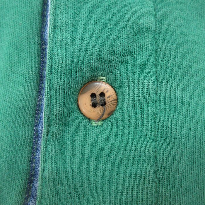 【中古】古着 ラルフローレン Ralph Lauren チャップス 長袖 ブランド ポロシャツ メンズ 00年代 00s ワンポイントロゴ 大きいサイズ 2L LL ビッグシルエット ゆったり ビッグサイズ オーバーサイズ コットン 緑 グリーン XLサイズ 中古 トップス | 春夏 春物 春 5OF