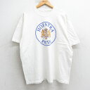 【中古】古着 半袖 ビンテージ ヴィンテージTシャツ メンズ 00年代 00s ホフストラ プライド クルーネック 丸首 白 ホワイト XLサイズ 中古 | 春夏 夏物 夏服 ヴィンテージTシャツ メンズファッション カットソー ティーシャツ ティシャツ メンズTシャツ 半袖Tシ