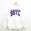 【中古】古着 ジャージーズ 長袖スウェットパーカー メンズ 90年代 90s SSYC USA製 アメリカ製 白 ホワイト Lサイズ 中古 スエット トレーナー...
