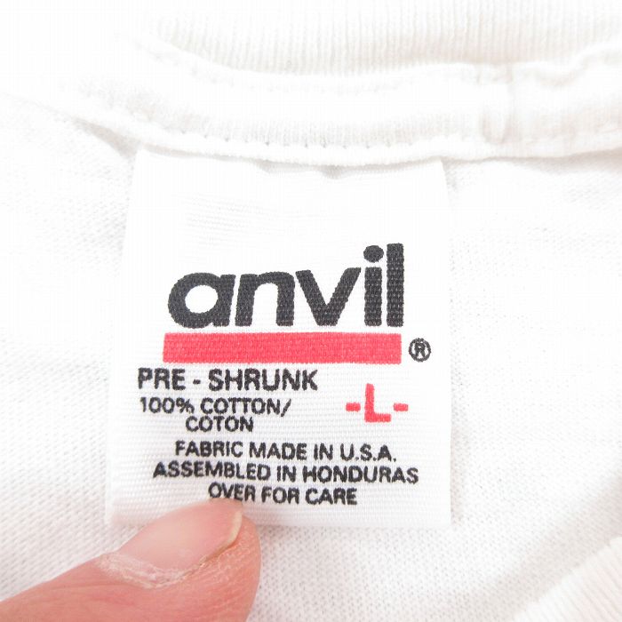 【中古】古着 00s ヴィンテージTシャツ メンズ Lサイズ 白 クルーネック コットン カジュアル トップス アメカジ ストリート きれいめ レトロ オールド 25jul31 rushout-10723295 古着屋RushOut サンプル画像3