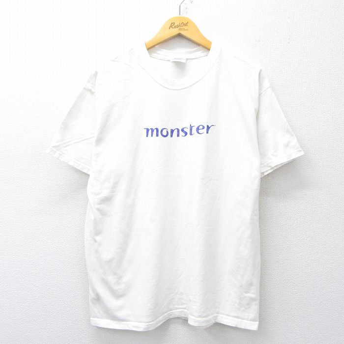 【中古】古着 ヘインズ Hanes 半袖 ビンテージ ヴィンテージTシャツ メンズ 00年代 00s モンスター コットン クルーネック 丸首 白 ホワイト 【spe】 Lサイズ 中古 | 春夏 夏物 夏服 ヴィンテージTシャツ メンズファッション カットソー ティーシャツ ティシャツ 2OF