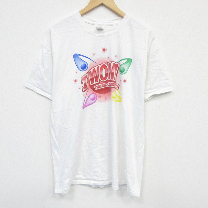 樂天商城 - 【中古】古着 半袖Tシャツ メンズ WON 大きいサイズ 2L LL ビッグシルエット ゆったり ビッグサイズ オーバーサイズ コットン クルーネック 丸首 白 ホワイト XLサイズ 中古 | 春夏 夏物 夏服 メンズファッション カットソー ティーシャツ ティシャツ メンズTシャ