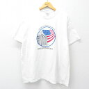 【中古】古着 ヘインズ Hanes 半袖 ビンテージ ヴィンテージTシャツ メンズ 00年代 00s 星条旗 郵便局 コットン クルーネック 丸首 白 ホワイト XLサイズ 中古 | 春夏 夏物 夏服 ヴィンテージTシャツ メンズファッション カットソー ティーシャツ ティシャツ メン