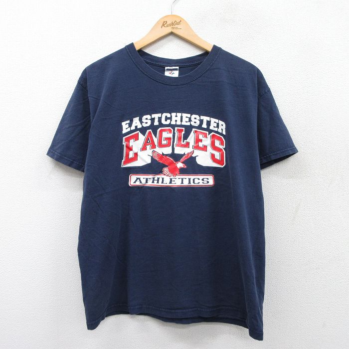 Rakuten - 【中古】古着 ジャージーズ 00s 半袖Tシャツ メンズ L 紺 EAGLES コットン クルーネック アメカジ ヴィンテージ ストリート カジュアル きれいめ レトロ 25aug01