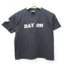【中古】古着 半袖 ビンテージ ヴィンテージTシャツ キッズ ボーイズ 子供服 00年代 00s DAY ON フロッキープリント コットン クルーネック 丸首...