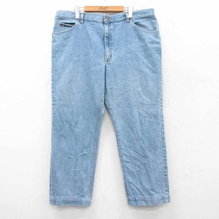 【中古】古着 リー Lee ジーンズ メンズ 90年代 90s 大きいサイズ ゆったり オーバーサイズ コットン USA製 アメリカ製 薄紺 ネイビー デニム W39 中古 ボトムス ジーパン Gパン ロングパンツ | 春夏 春物 春服 秋冬 秋物 秋服 長ズボン カジュアル メンズファッ 5OF