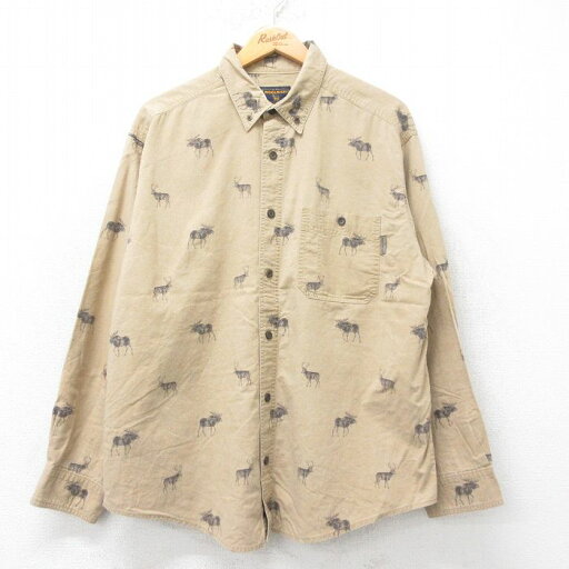 【中古】古着 ウールリッチ WOOLRICH 長袖シャツ メンズ シカ ボタンダウン 薄茶 ブラウン XLサイズ 中古 トップス | 春夏 春物 春服 秋冬 秋物 秋服 カジュアルシャツ メンズファッション 長袖シャツ おしゃれ カジュアル 【中古】古着 ウールリッチ WOOLRICH 長袖シャツ メンズ シカ ボタンダウン 薄茶 ブラウン XLサイズ 中古 トップス | 春夏 春物 春服 秋冬 秋物 秋服 カジュアルシャツ メンズファッション 長袖シャツ おしゃれ カジュアル