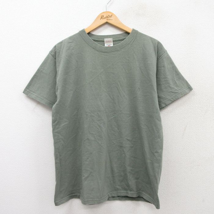 乐天商城 - 【中古】古着 BVD 半袖 ビンテージ ヴィンテージTシャツ メンズ 00年代 00s 無地 コットン クルーネック 丸首 緑 グリーン Lサイズ 中古 | 春夏 夏物 夏服 ヴィンテージTシャツ メンズファッション カットソー ティーシャツ ティシャツ メンズTシャツ 半袖Tシャツ