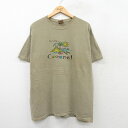 【中古】古着 ヘインズ Hanes 半袖 ビンテージ ヴィンテージTシャツ メンズ 00年代 00s Cozumel コットン クルーネック 丸首 緑系 グリーン XLサイズ 中古 | 春夏 夏物 夏服 ヴィンテージTシャツ メンズファッション カットソー ティーシャツ ティシャツ メンズT