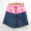 【中古】古着 ショートパンツ ショーツ メンズ 90年代 90s REEFBREAKER ツートンカラー バイカラー ピンク他 | 春夏 春物 春服 秋冬 秋物...