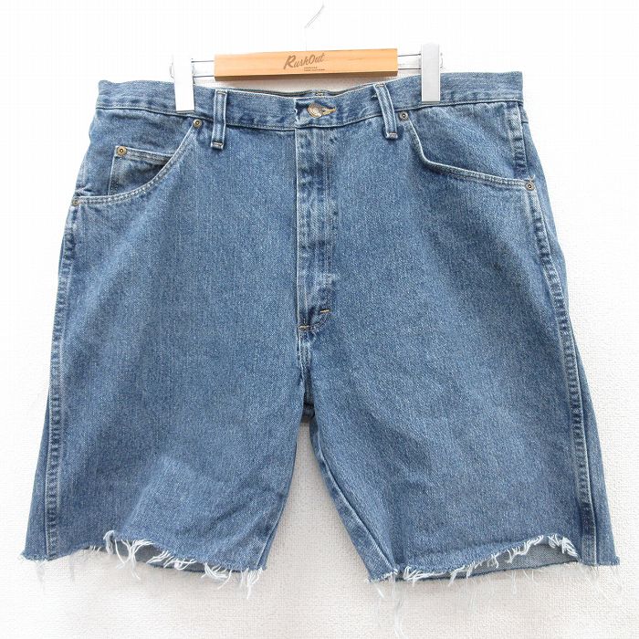 Rakuten - 【中古】古着 ラングラー Wrangler ショートパンツ メンズ W38 紺 コットン デニム ショーツ アメカジ ヴィンテージ カジュアル 25aug05 5OF