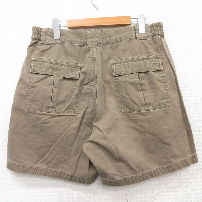 【中古】古着 ショート ブッシュパンツ ショーツ メンズ コットン 茶 ブラウン W34 中古 ボトムス 短パン ショーパン | 春夏 春物 春服 夏物 夏服 半ズボン カジュアル メンズファッション ファッション おしゃれ