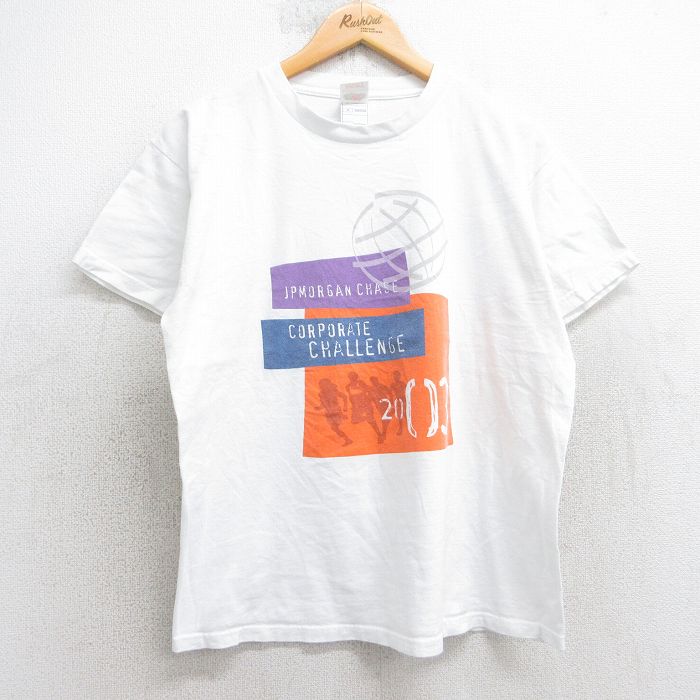 【中古】古着 フルーツオブザルーム 半袖 ビンテージ ヴィンテージTシャツ メンズ 00年代 00s マラソン 企業広告 コットン クルーネック 丸首 白 ホワイト Mサイズ 中古 | 春夏 夏物 夏服 ヴィンテージTシャツ メンズファッション カットソー ティーシャツ ティシ 5OF